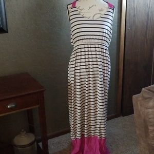 Strip maxi dress